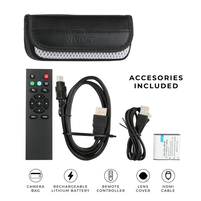 Vivitar 4K Video Camera, Wi-Fi Ultra HD Camcorder with 18x Digital Zoom, 3â€ IPS Touchscreen Video Recorder with Night Vision, Vlogging Camera with 3.5mm Microphone Jack, Rechargeable, SD Card Slot - Image 2