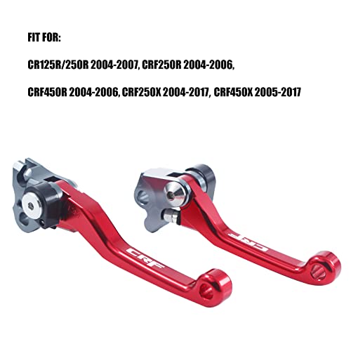 Adsspro Motorcycle Billet Foldable Brake Clutch Lever Handle CNC Aluminum Pivot for CR125R CR250R 0407 CRF250R CRF 250 R 0406 CRF450R CRF250X 0417 CRF450X 0517 Dirt Pit Bike Motocross Motorbike - Image 3