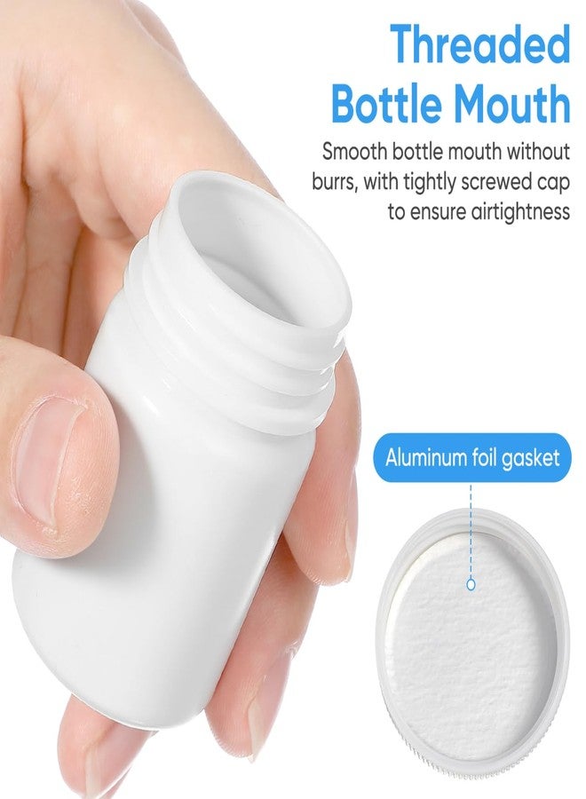 Healeved 20pcs Medicine Pill Bottle Empty Plastic Capsule Case Reagent Bottle Powder Medicine Pill Container with Screw Cap for Home Travel Outdoor 50ml - Image 3