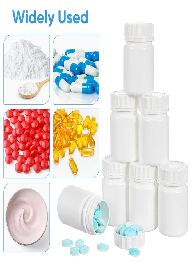 Healeved 20pcs Medicine Pill Bottle Empty Plastic Capsule Case Reagent Bottle Powder Medicine Pill Container with Screw Cap for Home Travel Outdoor 50ml - Image 4