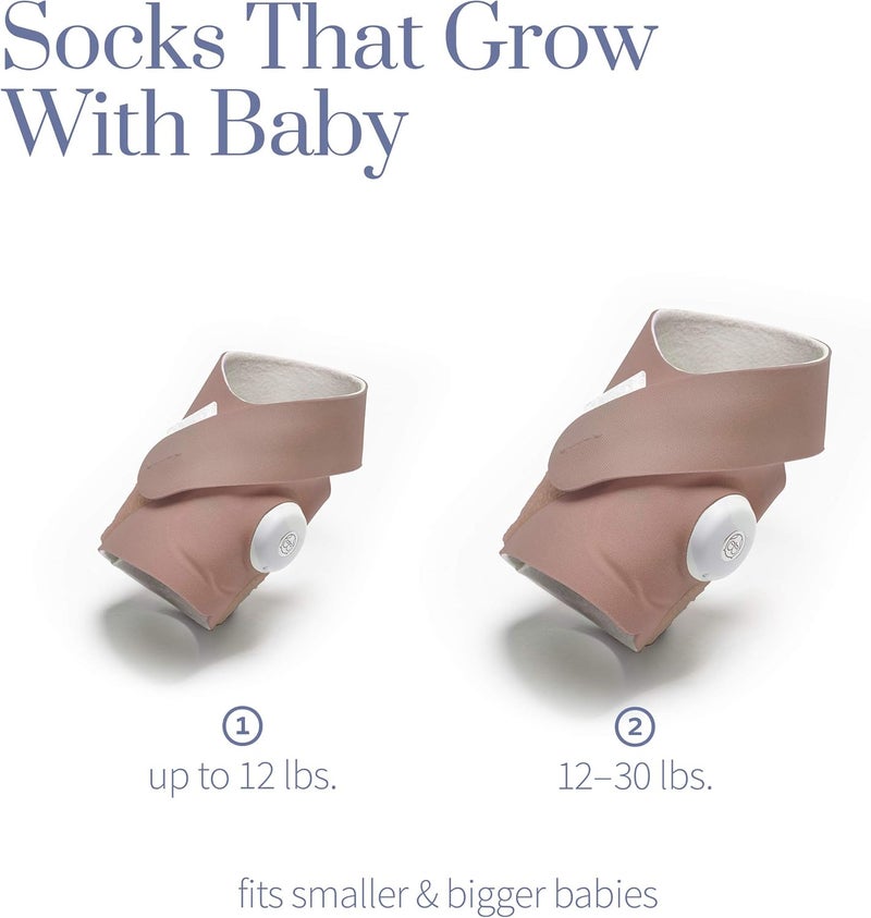 Owlet Accessory Fabric Sock for Dream Sock Baby Monitor, Fits Babies 0 to 18 Months, Dusty Rose (Sensor and Base Station Not Included) - Image 3