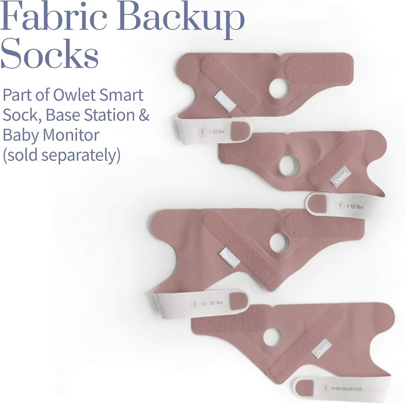 Owlet Accessory Fabric Sock for Dream Sock Baby Monitor, Fits Babies 0 to 18 Months, Dusty Rose (Sensor and Base Station Not Included) - Image 2