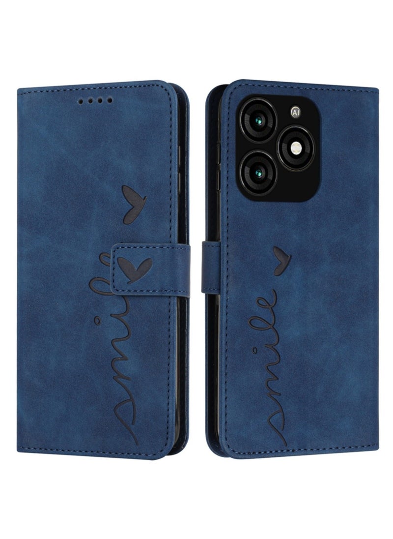 Best Choice Products - For ITEL A70 Case,Premium Leather ITEL A70 Cover with Card Holder Kickstand Magnetic Closure Flip Folio Case Cover for ITEL A70 4G,Blue - Image 1