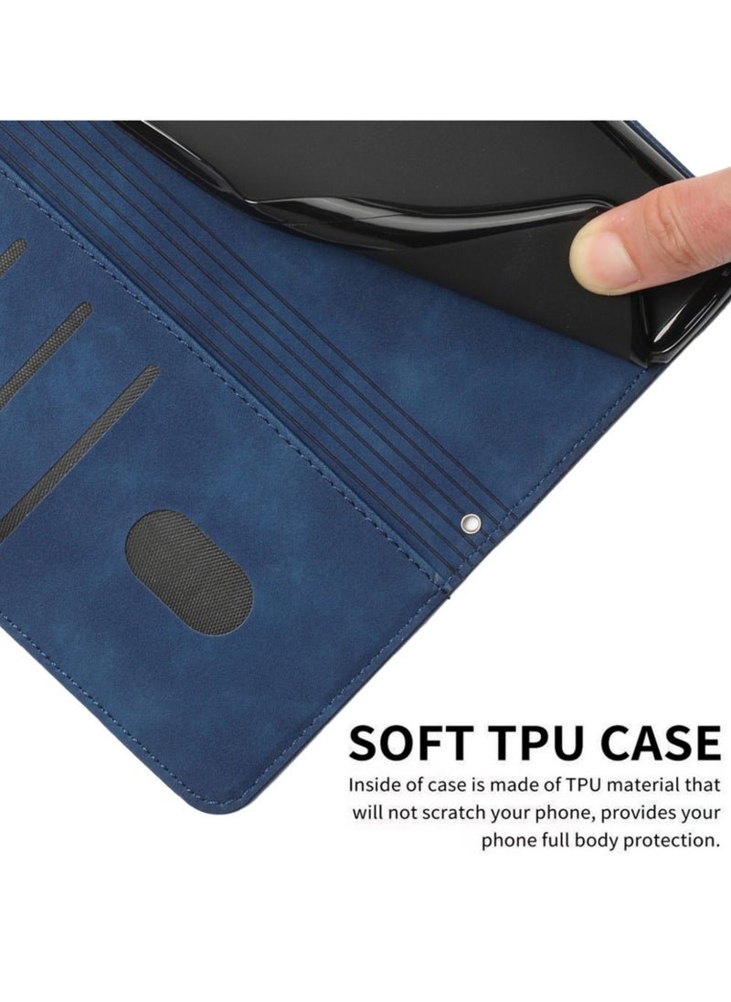 Best Choice Products - For ITEL A70 Case,Premium Leather ITEL A70 Cover with Card Holder Kickstand Magnetic Closure Flip Folio Case Cover for ITEL A70 4G,Blue - Image 1