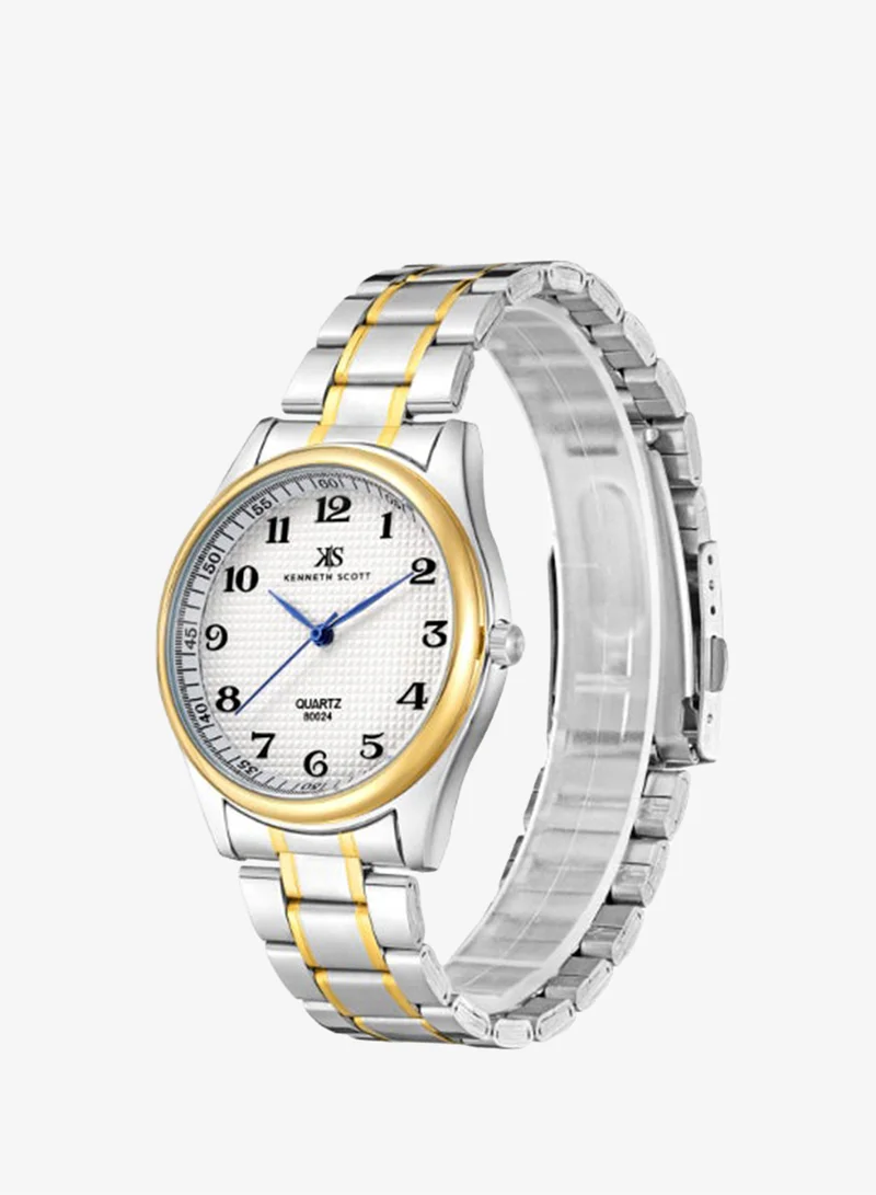 Kenneth Scott Men's Steel Analog Watch K23052-TBTW - 38 mm