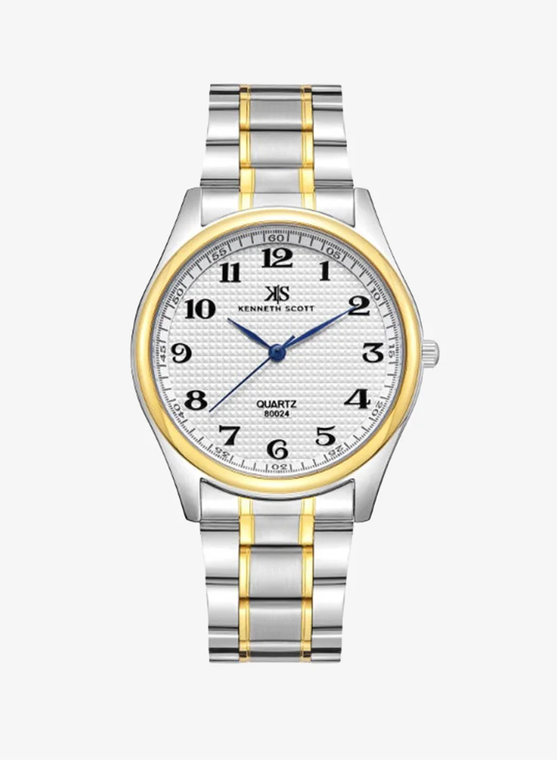 Kenneth Scott Men's Steel Analog Watch K23052-TBTW - 38 mm