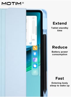 Motim Xiaomi Pad 6/6 Pro Case 11 Inch Built-in Pencil Holder, Y-Fold Design, Multi-Viewing Angles, Leather Protective Shockproof Flexible Back Cover, Slim Light Mi Standing Shell with Auto Sleep Wake  - Image 5