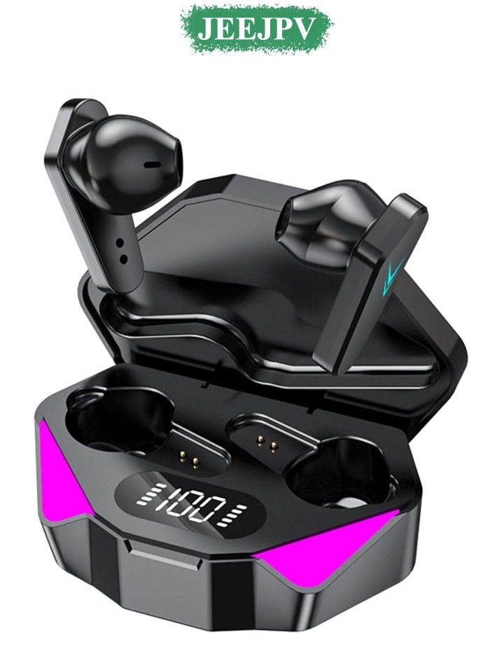 JEEJPV Wireless Bluetooth LED-Light Game Stereo Earbuds Headset Headphone - Image 1