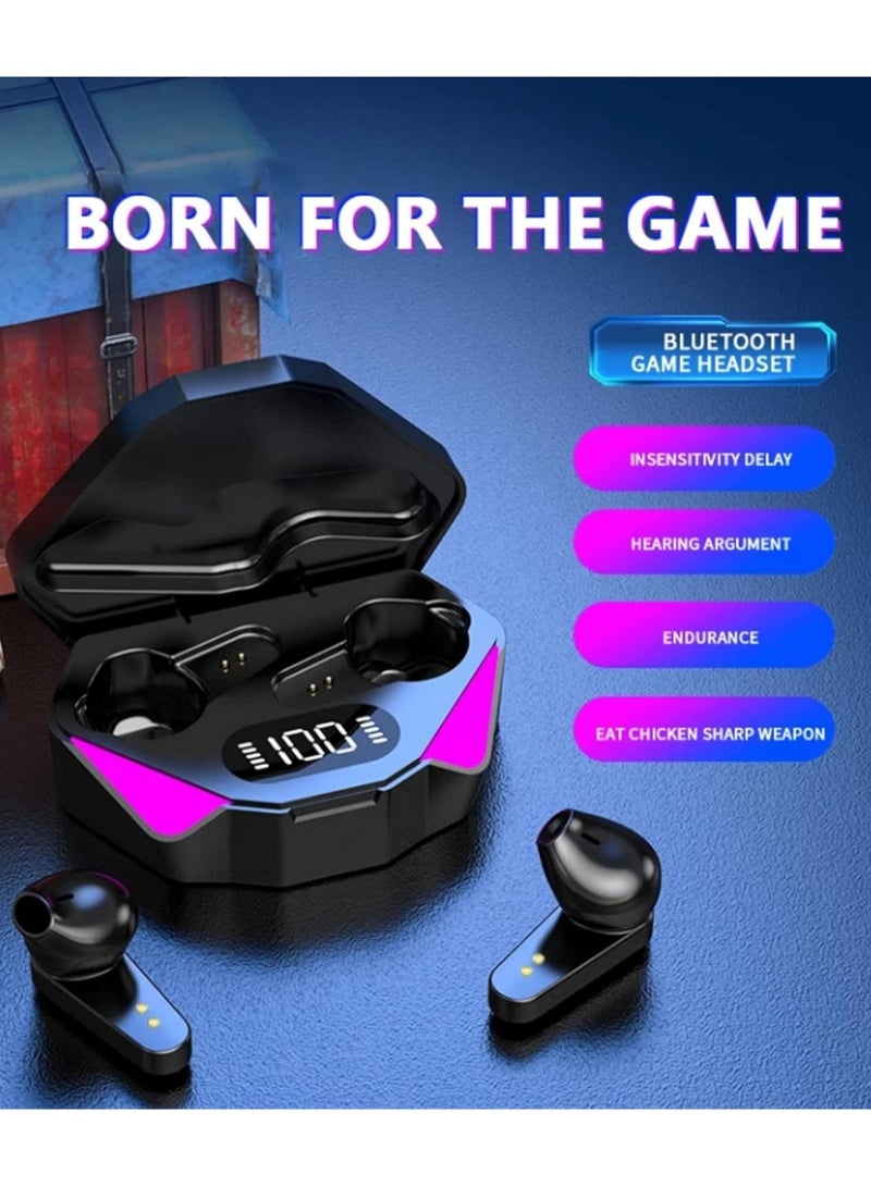 JEEJPV Wireless Bluetooth LED-Light Game Stereo Earbuds Headset Headphone - Image 2