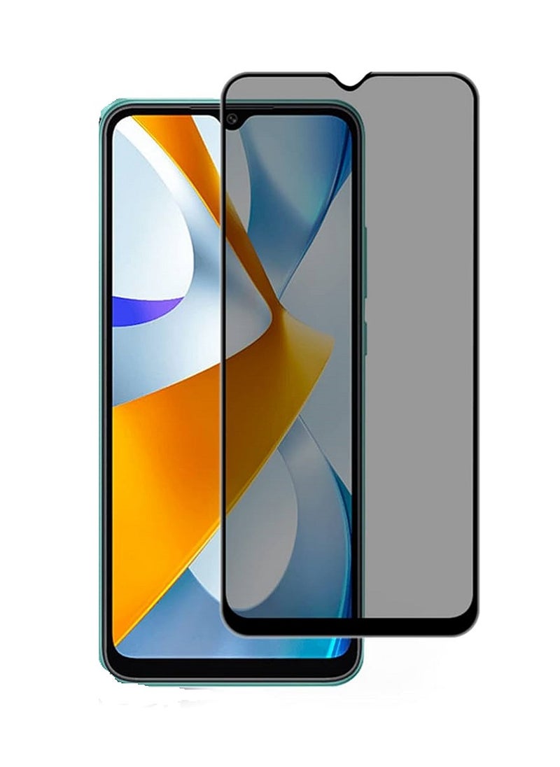 Super Tempered Glass Screen Protector Anti-Spy Privacy Designed For Xiaomi Poco C40 Full Screen Coverage And Bubble Free - Image 1