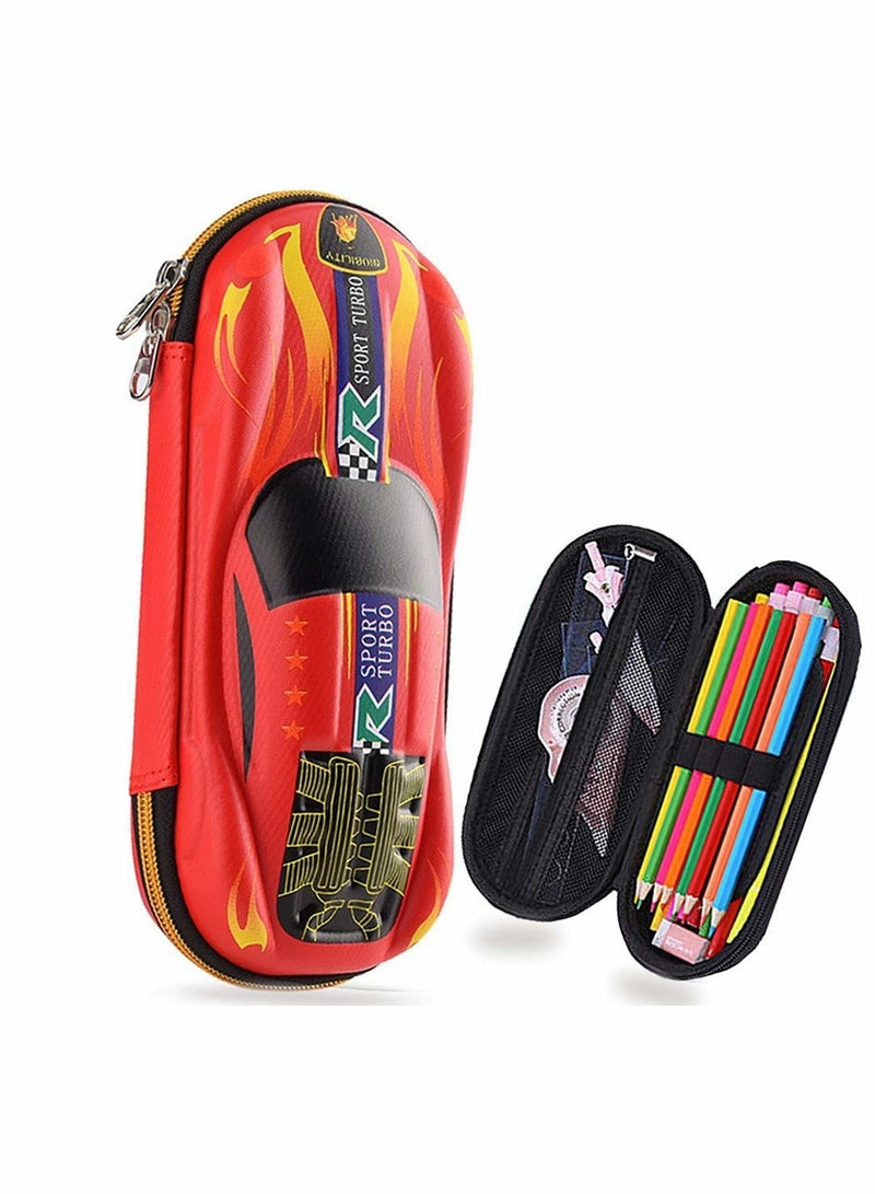Pencil Case Storage Box Car Supercar Cartoon PU Leather Pencil Case Stationery Shockproof 3D EVA Large Capacity Suitable for Students and Teenagers - Image 1