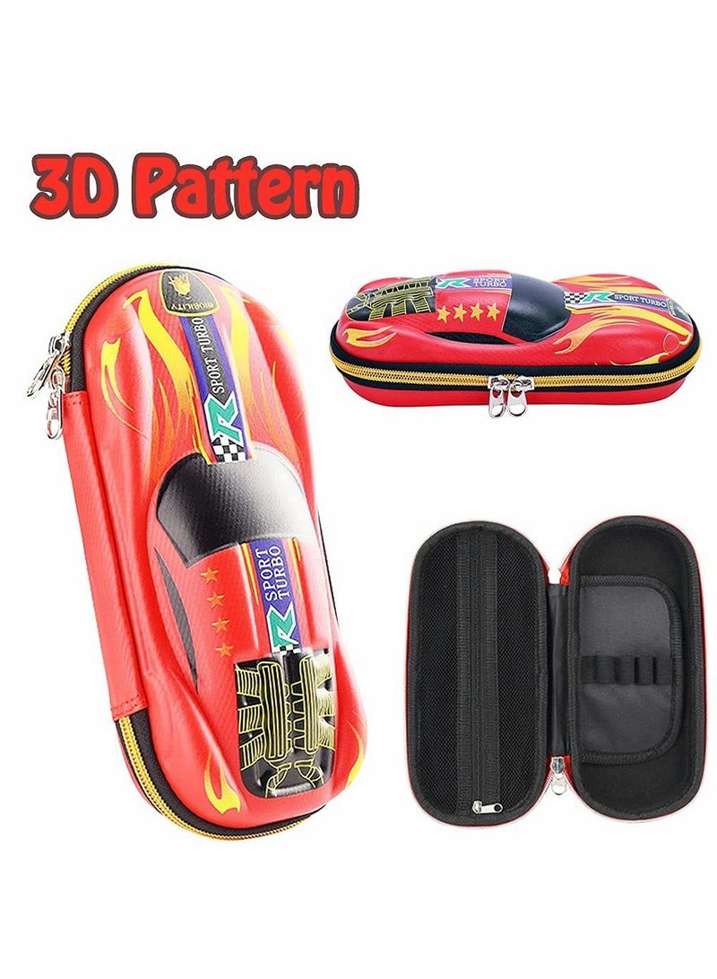 Pencil Case Storage Box Car Supercar Cartoon PU Leather Pencil Case Stationery Shockproof 3D EVA Large Capacity Suitable for Students and Teenagers - Image 3