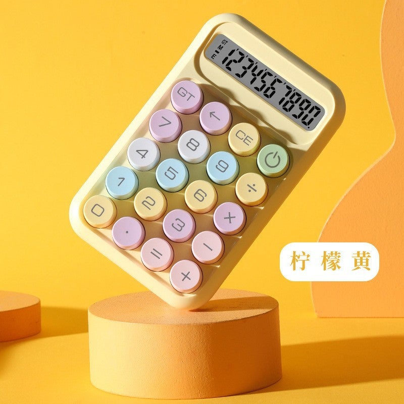 Dopamine Calculator Ins Style Color High-Looking Mechanical Keyboard Student Accounting Office Small Computer - Image 1