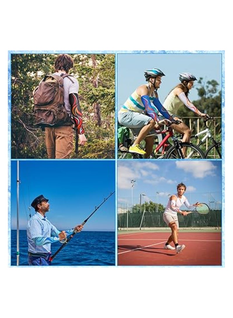 4 Pairs of UV Protection Compression Arm Sleeves for Men, Women, and Youth - Cooling Sunblock Sports Sleeves, Long Tattoo Sleeves for Ultimate UV Defense and Comfort. - Image 5