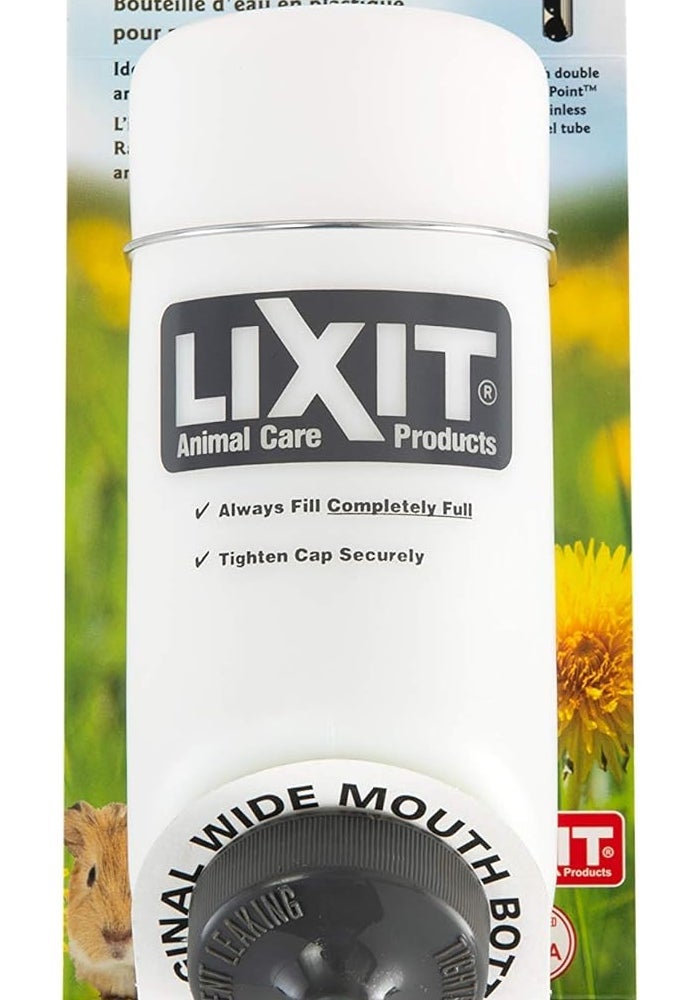 LIXIT Natural Wide Mouth Water Bottle for Small Animals - 16 Ounce Capacity - Image 1