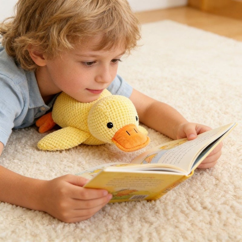 Premium Luxury Design Green Plush Small Duckling Pillow Children Companion Soft Stuffed Animal Toy Birthday New Year Valentine Gift - Image 1