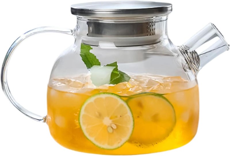 131.1 Ounces Large Heat Resistant Glass Water Pitcher With Lid - Image 1
