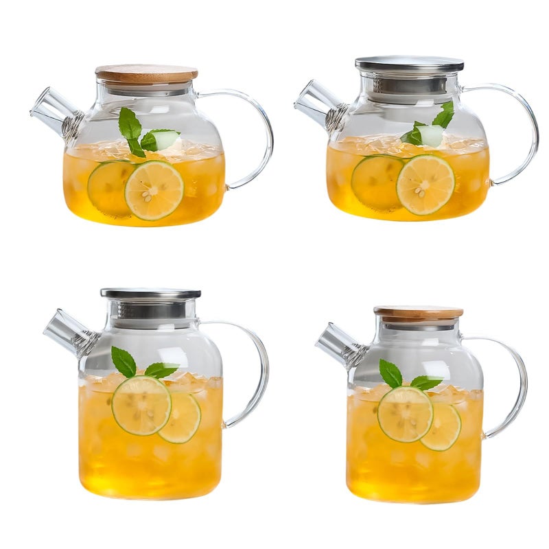 131.1 Ounces Large Heat Resistant Glass Water Pitcher With Lid - Image 5