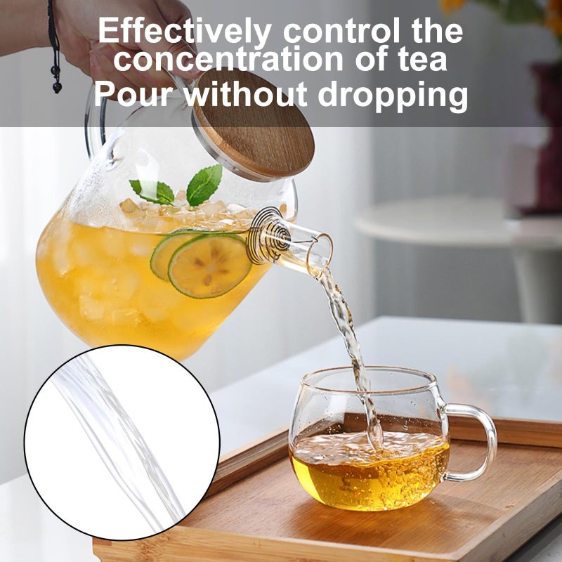 131.1 Ounces Large Heat Resistant Glass Water Pitcher With Lid - Image 3