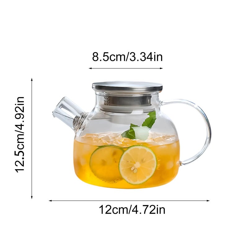 131.1 Ounces Large Heat Resistant Glass Water Pitcher With Lid - Image 4