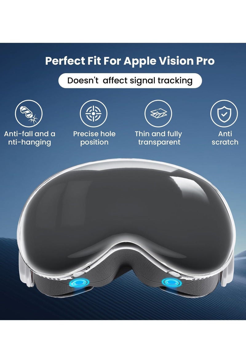 Generic Compatible with Apple Vision Pro Case and Protective Cover TPU Protective Cover for Vision Pro VR Headset Accessories Ultimate Defense with Style Crystal Clear Slim Fit Shockproof Transparent  - Image 4