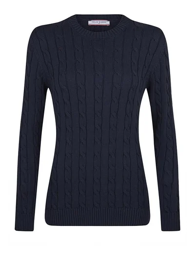 فيليكس هاردي V-Neck Cable Knit Pullover