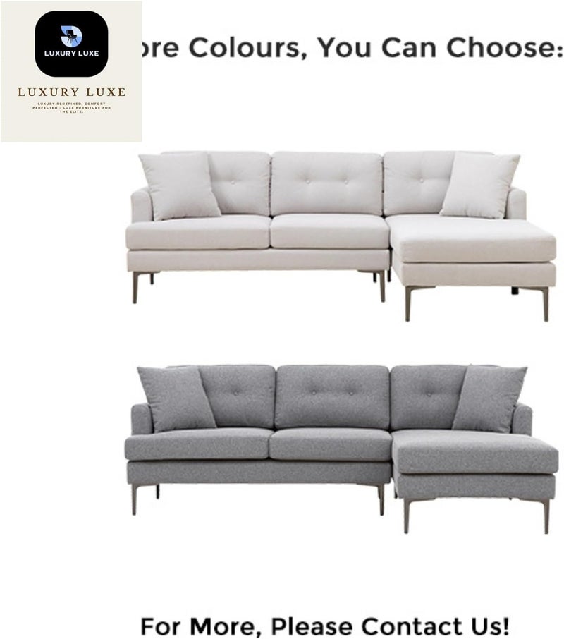 LUXURY LUXE 2-Piece L-Shaped Sectional Sofa Set - Image 4