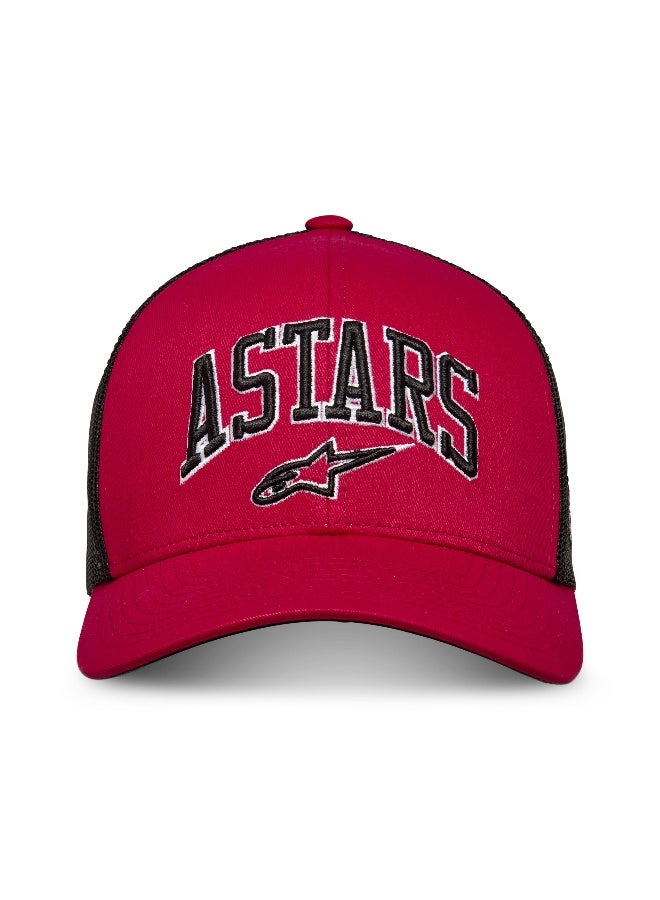 Alpinestars Dunker Trucker Hat Baseball Cap Trucker Hat with Curved Visor and Snap Closure Snapback Cap Men Red Black One Size  - Image 1