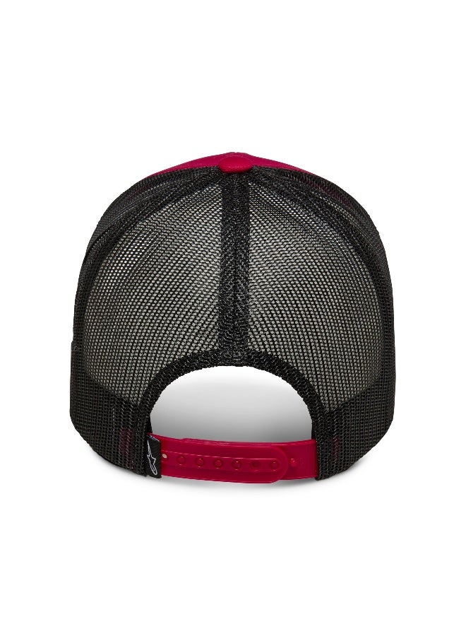 Alpinestars Dunker Trucker Hat Baseball Cap Trucker Hat with Curved Visor and Snap Closure Snapback Cap Men Red Black One Size  - Image 4