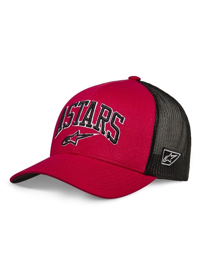 Alpinestars Dunker Trucker Hat Baseball Cap Trucker Hat with Curved Visor and Snap Closure Snapback Cap Men Red Black One Size  - Image 5