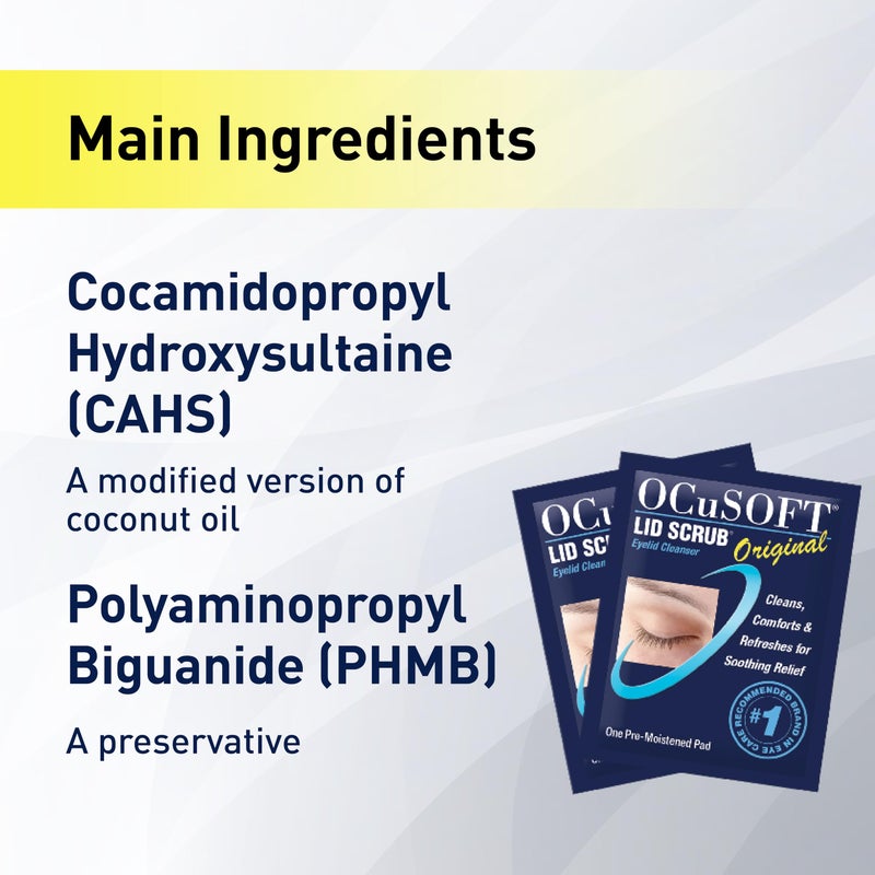 أوكيوسوفت Lid Scrub Original 30 Count Inflation Buster with 5 Extra Pads - Image 4