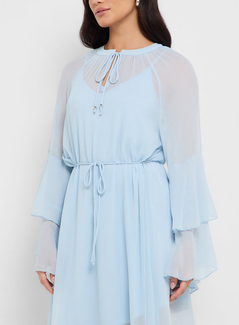 VERO MODA Long Sleeve Frill Maxi Dress  - Image 3