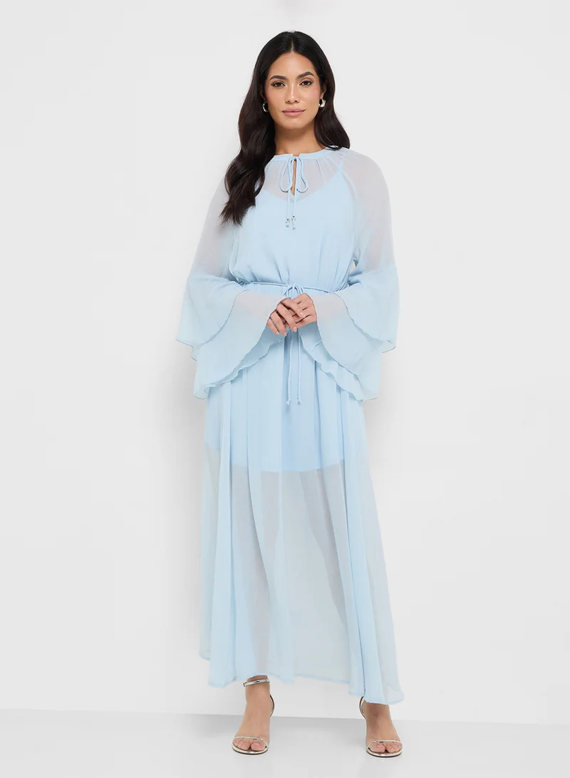 فيرو مودا Long Sleeve Frill Maxi Dress