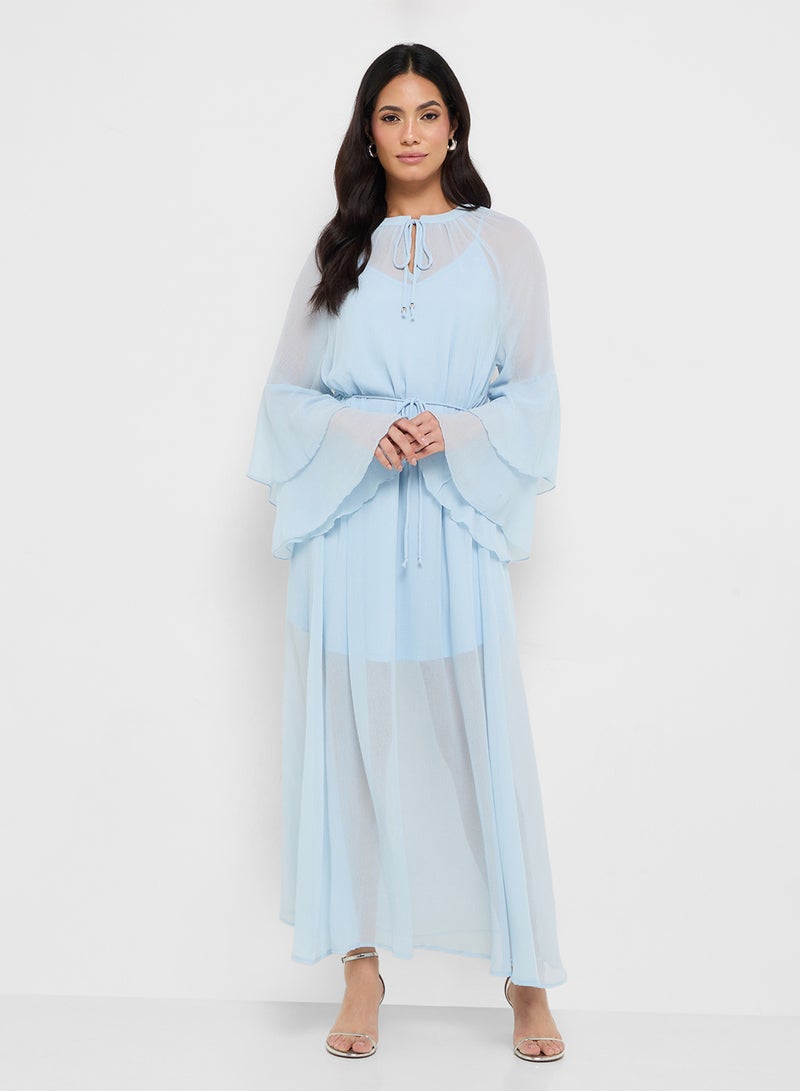 VERO MODA Long Sleeve Frill Maxi Dress  - Image 1
