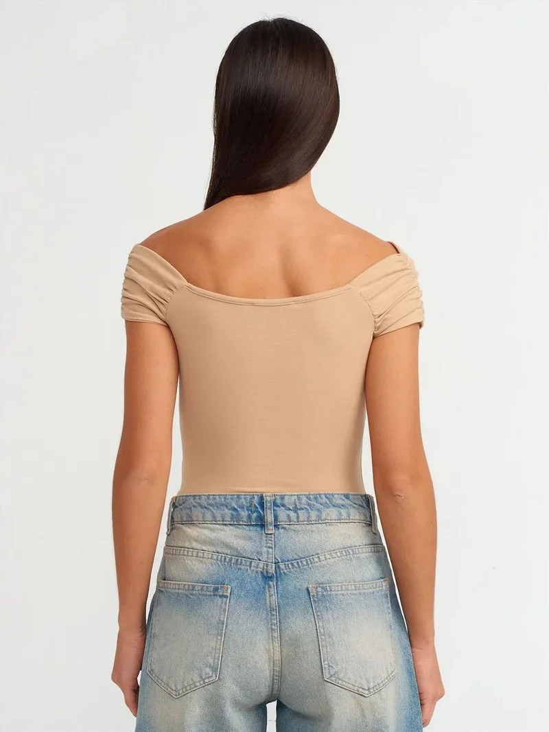 ديلفين Dilvin Women's Slim-fit Off-shoulder Knit Jumpsuit