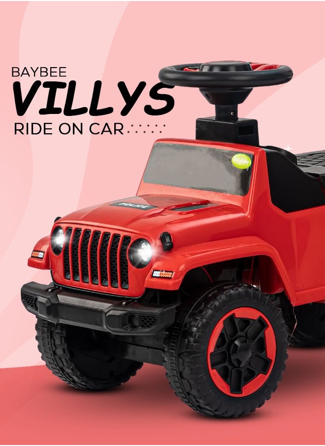 BAYBEE Baby Ride on Car for Kids, Ride on Push Car with Music, Light, Storage & High Backrest | Kids Car Ride on Toy Baby Car | Push Car for Kids Toddlers 1 to 3 Years Boys Girls Red  - Image 3