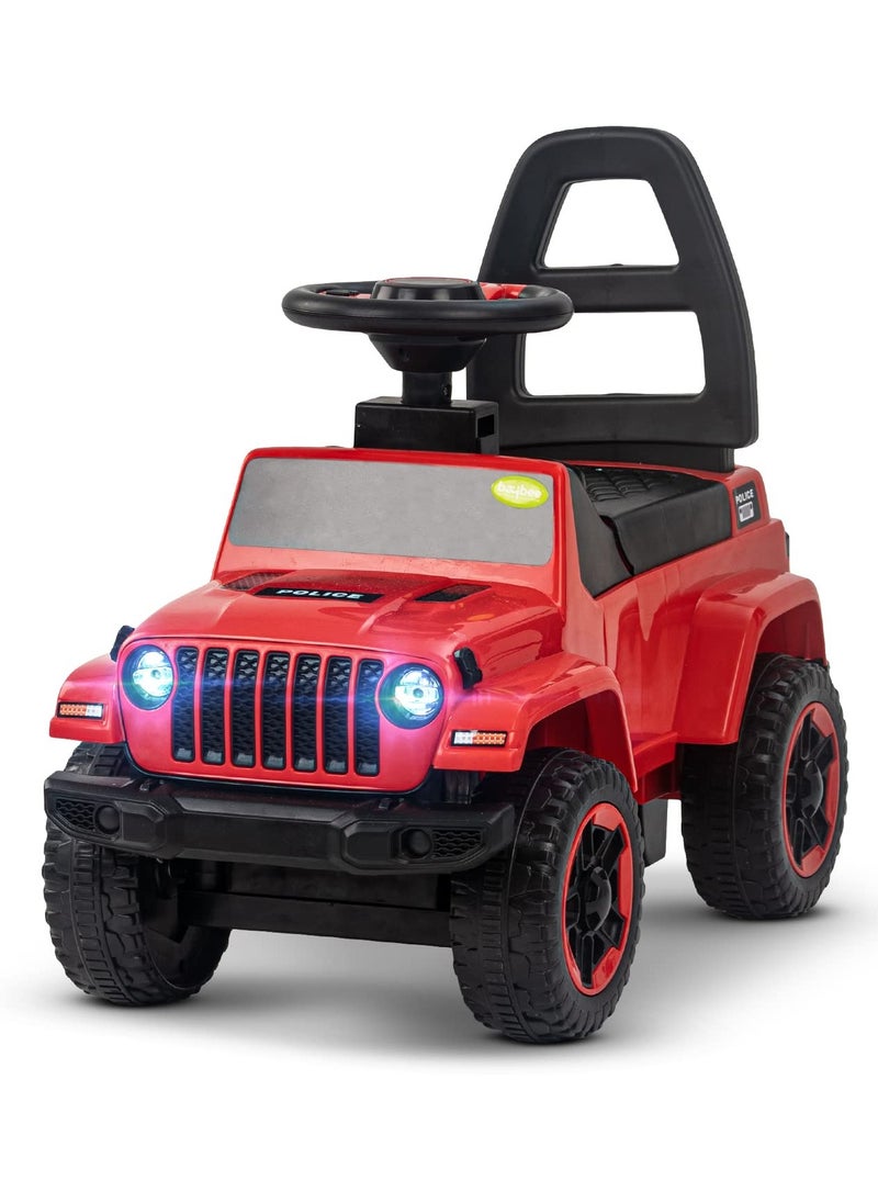 BAYBEE Baby Ride on Car for Kids, Ride on Push Car with Music, Light, Storage & High Backrest | Kids Car Ride on Toy Baby Car | Push Car for Kids Toddlers 1 to 3 Years Boys Girls Red  - Image 1