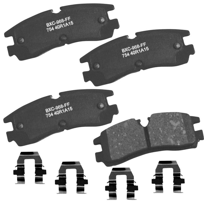 Bendix وسادات الفرامل الخلفية السيراميكية Bendix Premium SBC754 لسيارة كاديلاك سيفيل 2002-1998 - Image 5