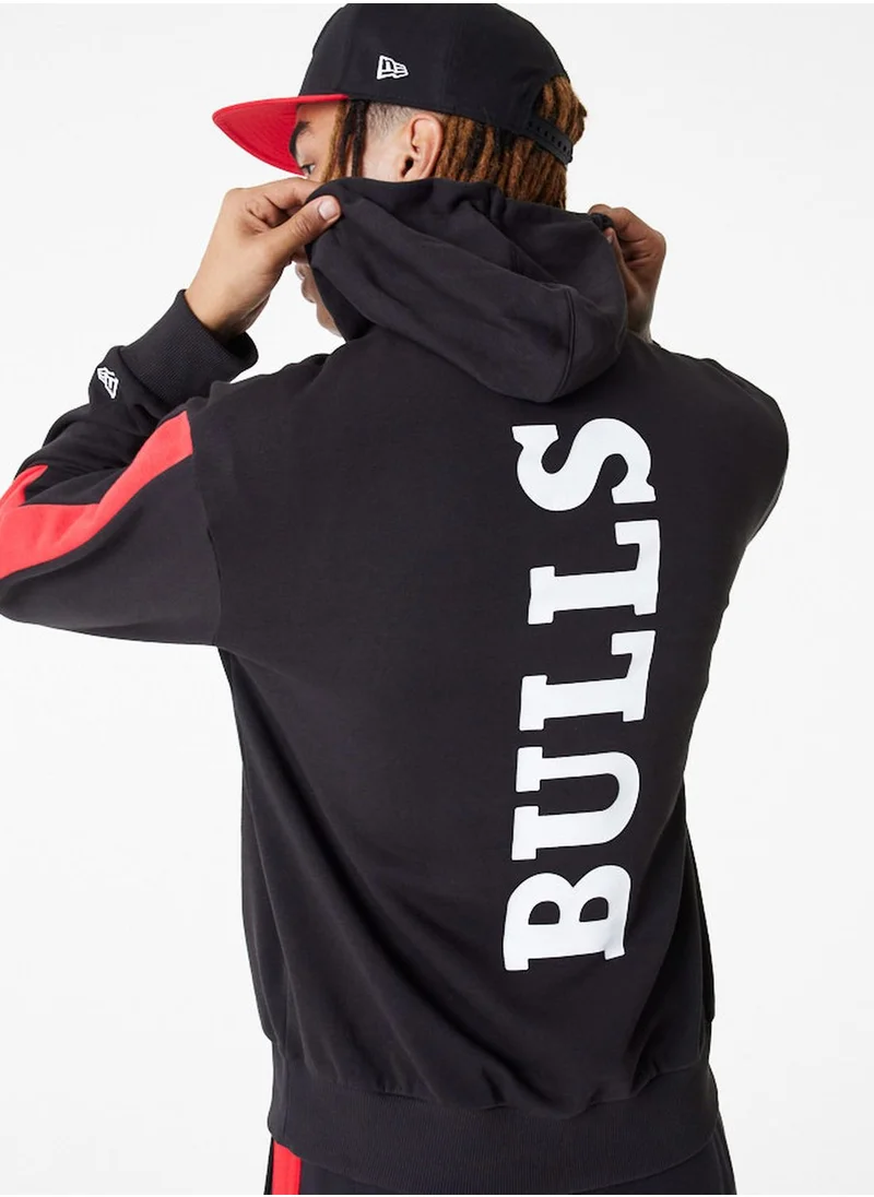 NEW ERA Chicago Bulls Colour Block Oversized Hoodie