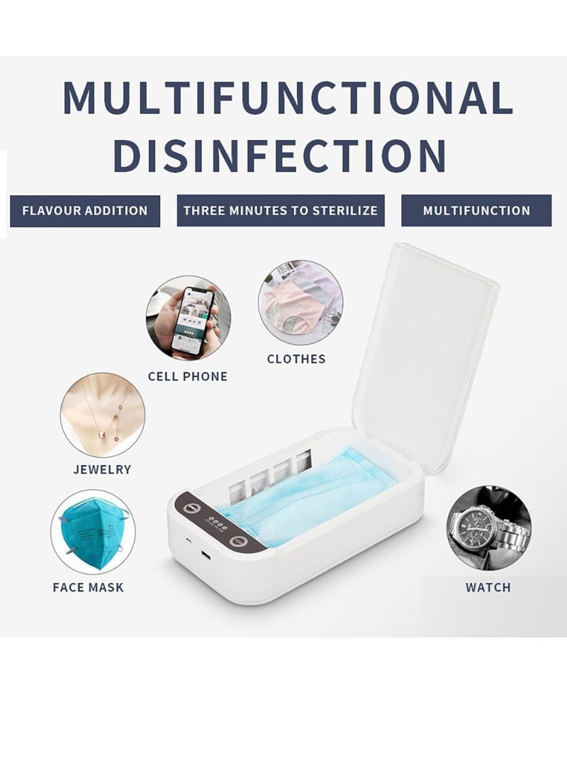 UV Sanitizer Phone Sanitizer, Portable Box with Aromatherapy Function, Multifunctional Ultraviolet Lamp, Disinfector for Mobile Samsung iPhone
