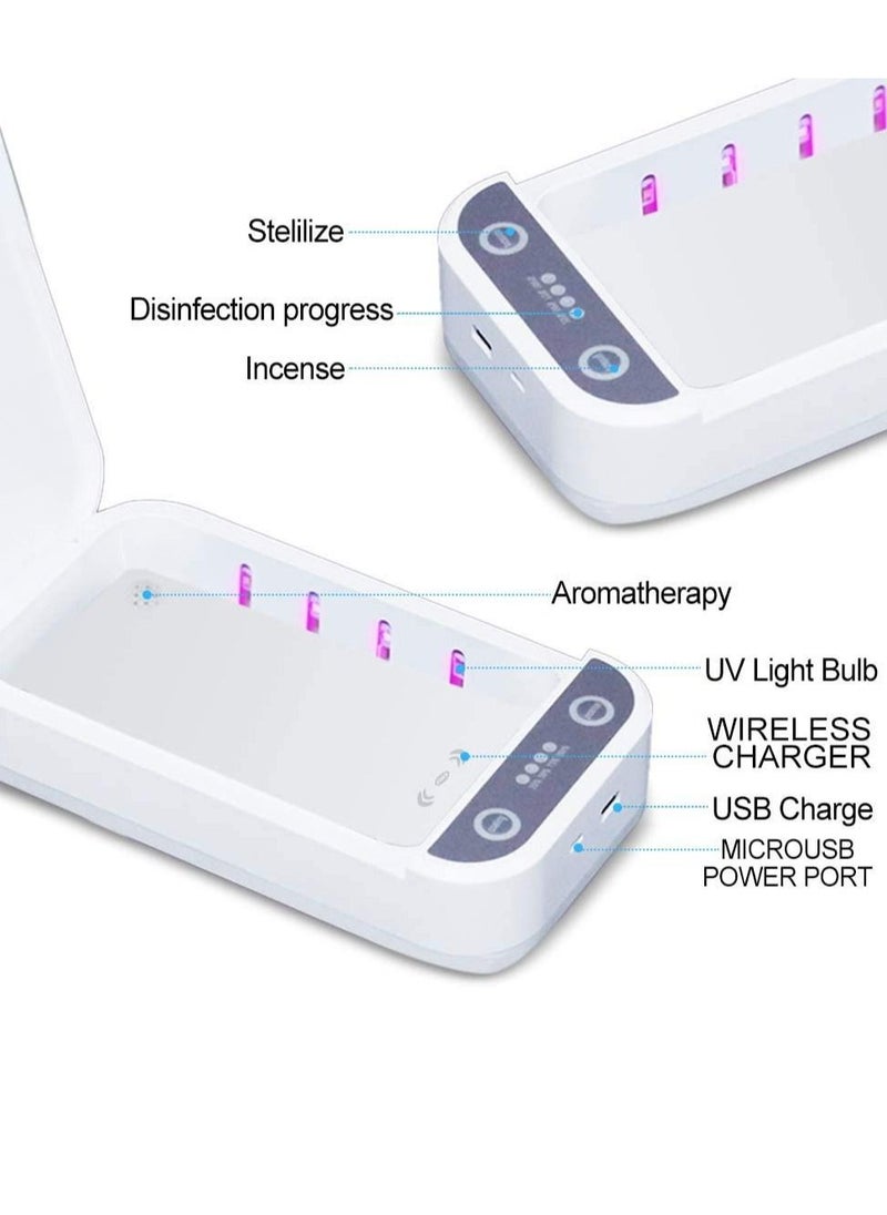 UV Sanitizer Phone Sanitizer, Portable Box with Aromatherapy Function, Multifunctional Ultraviolet Lamp, Disinfector for Mobile Samsung iPhone