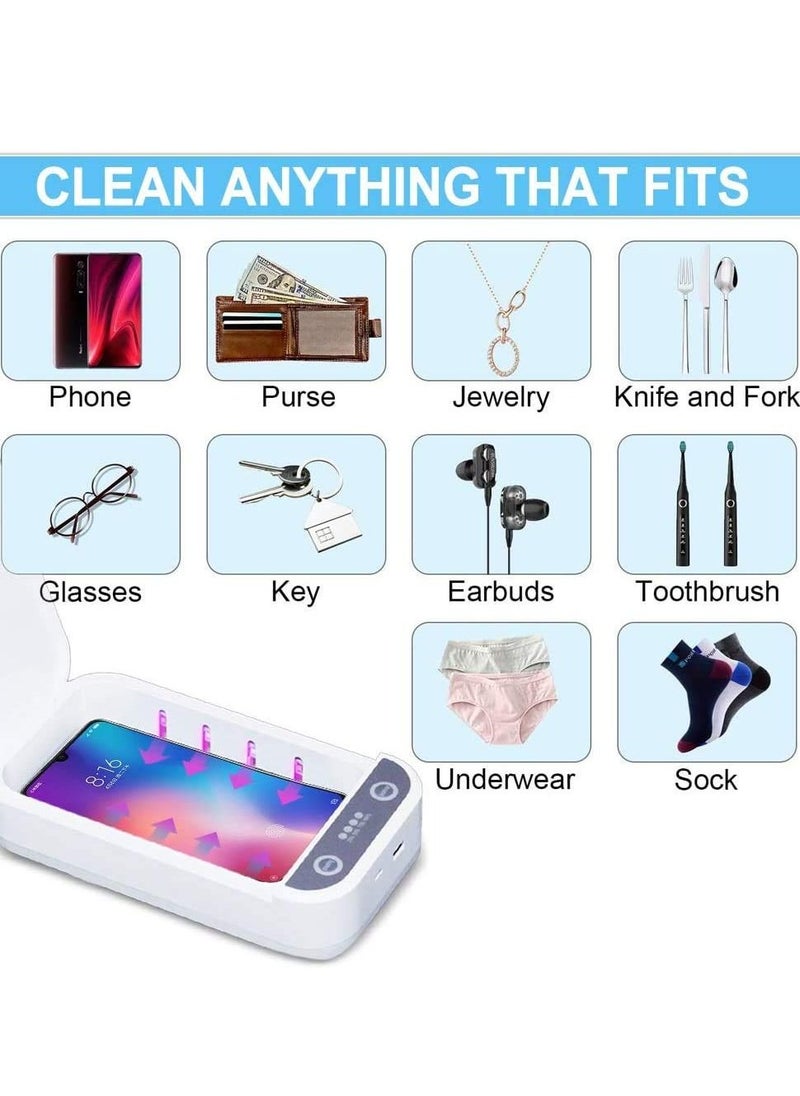 UV Sanitizer Phone Sanitizer, Portable Box with Aromatherapy Function, Multifunctional Ultraviolet Lamp, Disinfector for Mobile Samsung iPhone