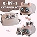 Gudisi Siamese Cat Plush Stuffed Animals with 4 Kitties Plushies16 Soft Jumbo Pillow Gifts for Kids Him Her Girlfriend Boyfriend - Image 4