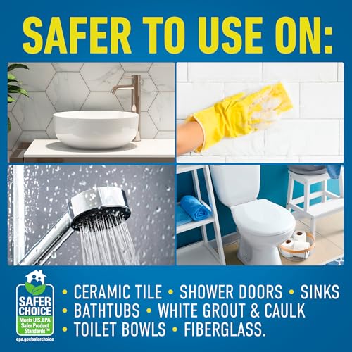 CLR Brilliant Bath Foaming Bathroom Cleaner Spray - Dissolves Calcium, Lime, and Soap Scum - Fresh Scent, 26 Ounce Bottle (Pack of 4) - Image 4