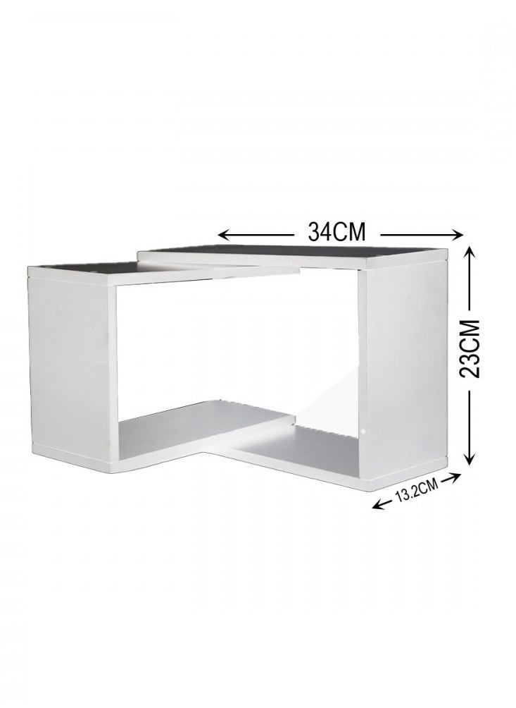co arma - Corner shelves in the form of overlapping squares, white - Image 1