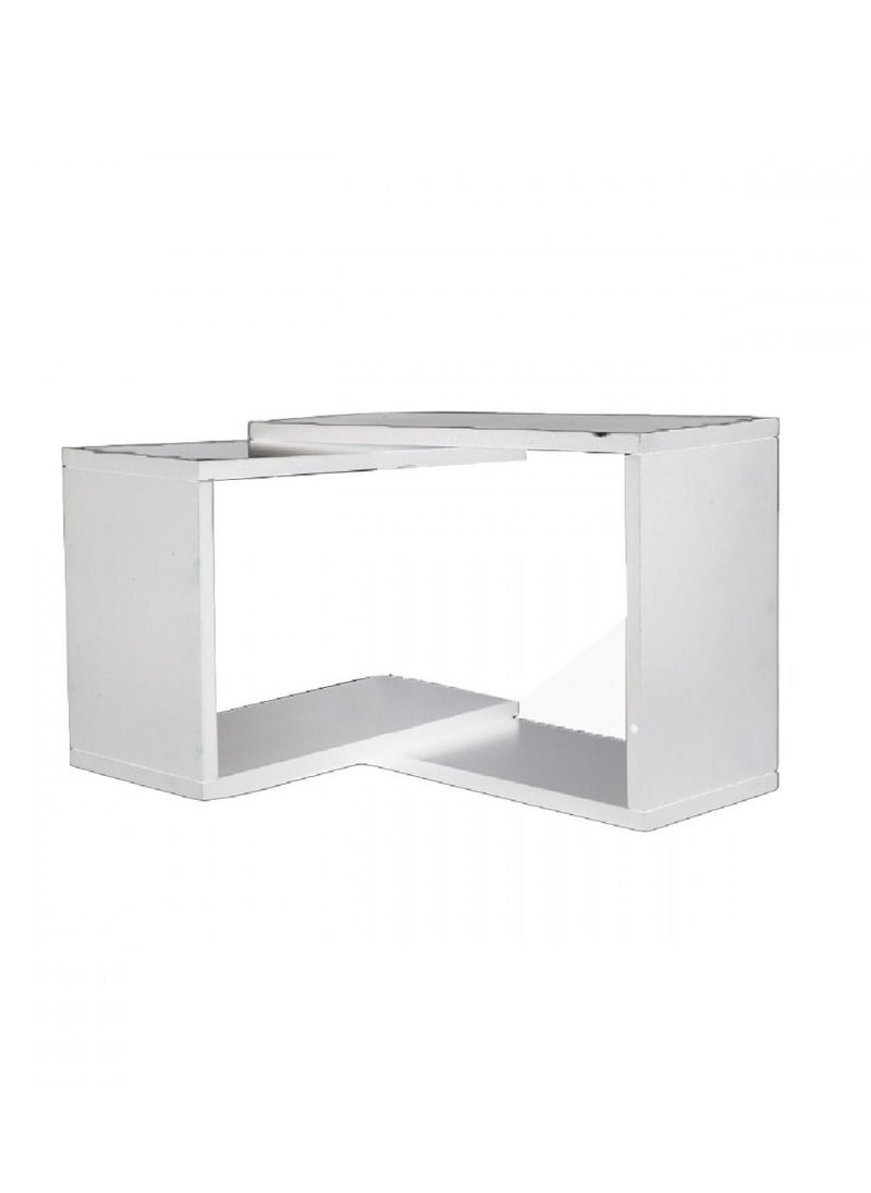 co arma - Corner shelves in the form of overlapping squares, white - Image 1