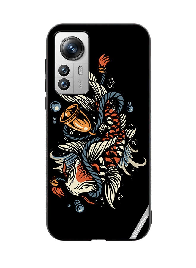 VR CREATIVE Protective Case Cover For Xiaomi 12 Pro Koi Fish Design Multicolour - Image 1