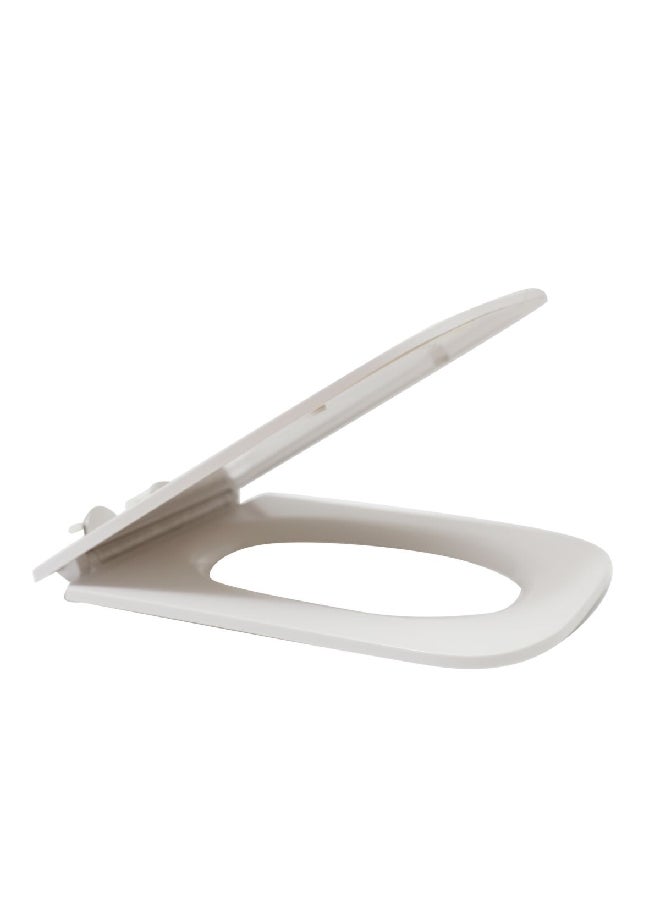 HONEYBEE High-Quality and Durable UF UBF Toilet Seat Cover White 480 x 73 x 415 cm LPU-004(SQUARE SHAPE)  - Image 1