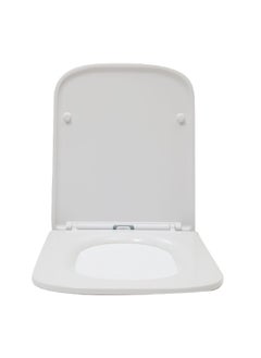 HONEYBEE High-Quality and Durable UF UBF Toilet Seat Cover White 480 x 73 x 415 cm LPU-004(SQUARE SHAPE)  - Image 2