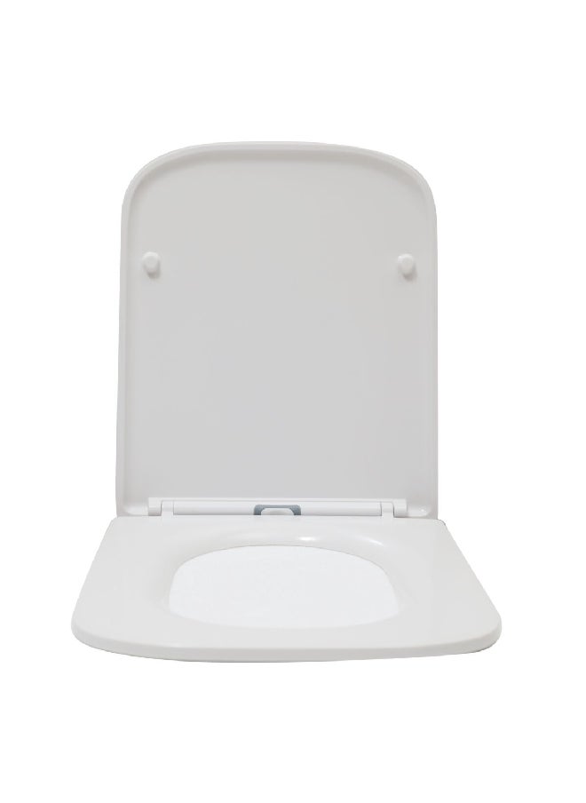 HONEYBEE High-Quality and Durable UF UBF Toilet Seat Cover White 480 x 73 x 415 cm LPU-004(SQUARE SHAPE)  - Image 2